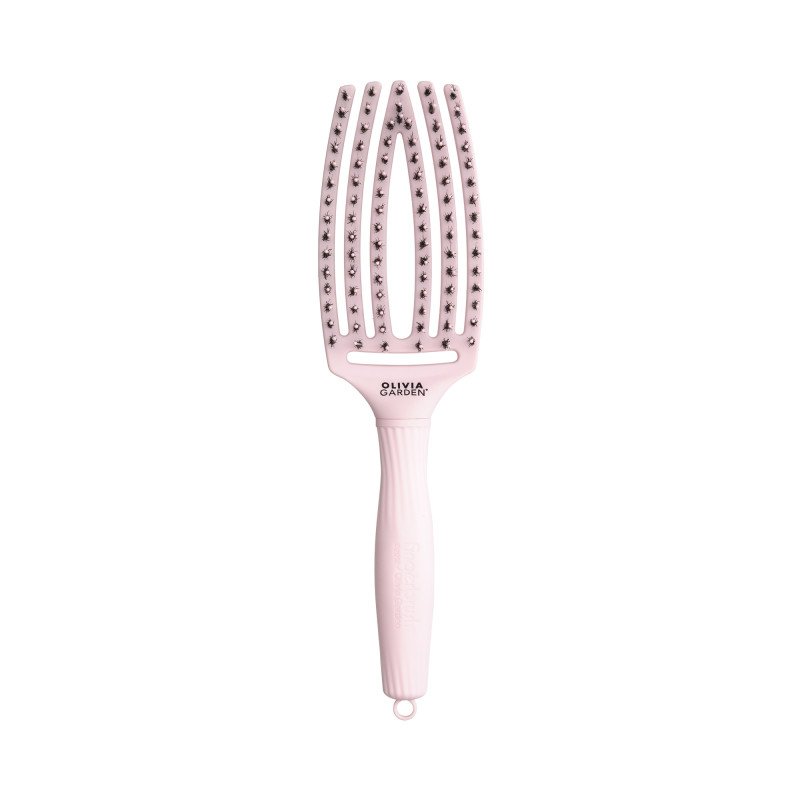 Fingerbrush brosse démêlante Iconic Boar & Nylon Pastel Pink