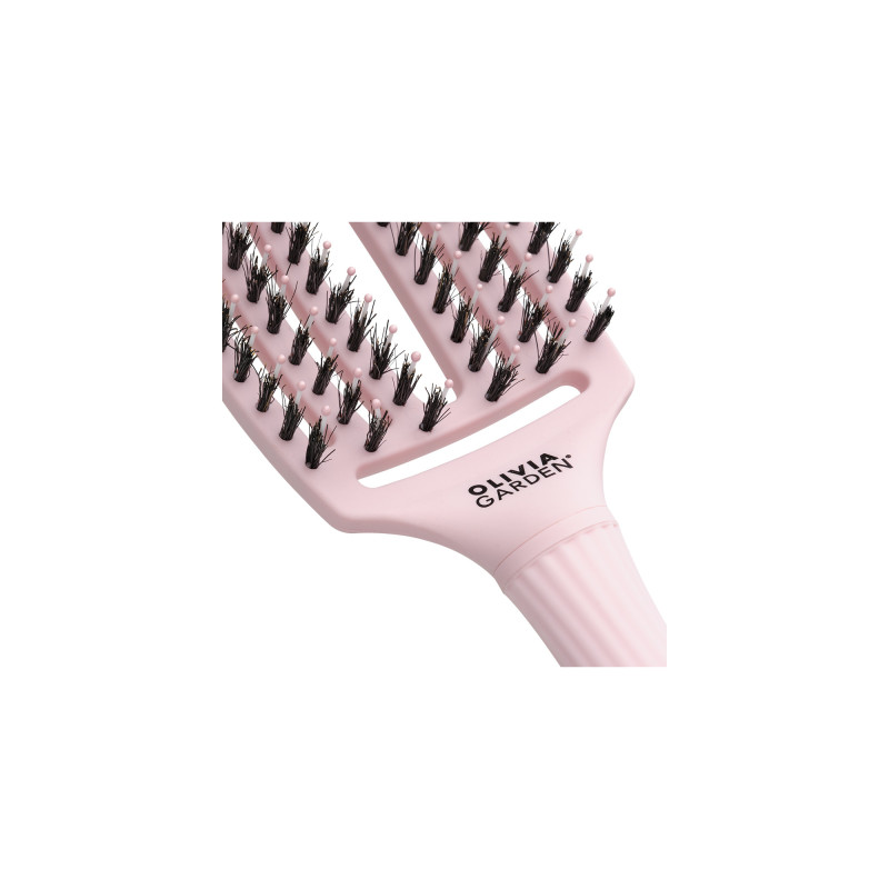Fingerbrush brosse démêlante Iconic Boar & Nylon Pastel Pink