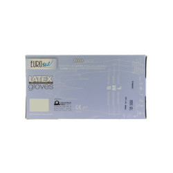 Boite de 100 gants latex sans poudre blanc- Taille L