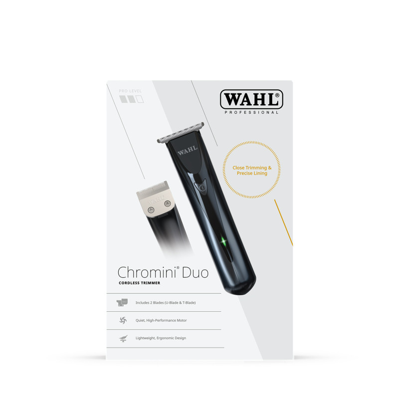 Tondeuse de finition Chromini® Duo sans fil Noire – précision et ergonomie