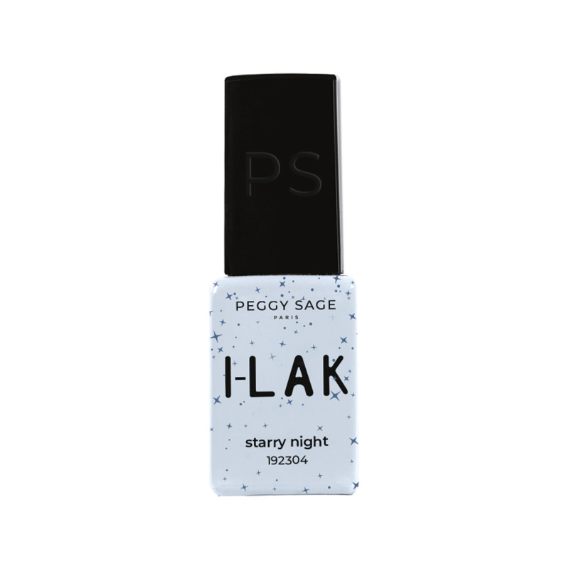 Vernis semi-permanent I-LAK – starry night – reflets argentés, tenue 3 semaines