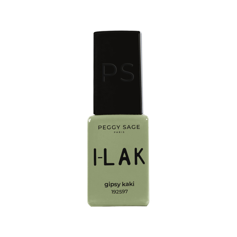 Vernis semi-permanent I-LAK – gipsy kaki – couvrance intense, tenue 3 semaines