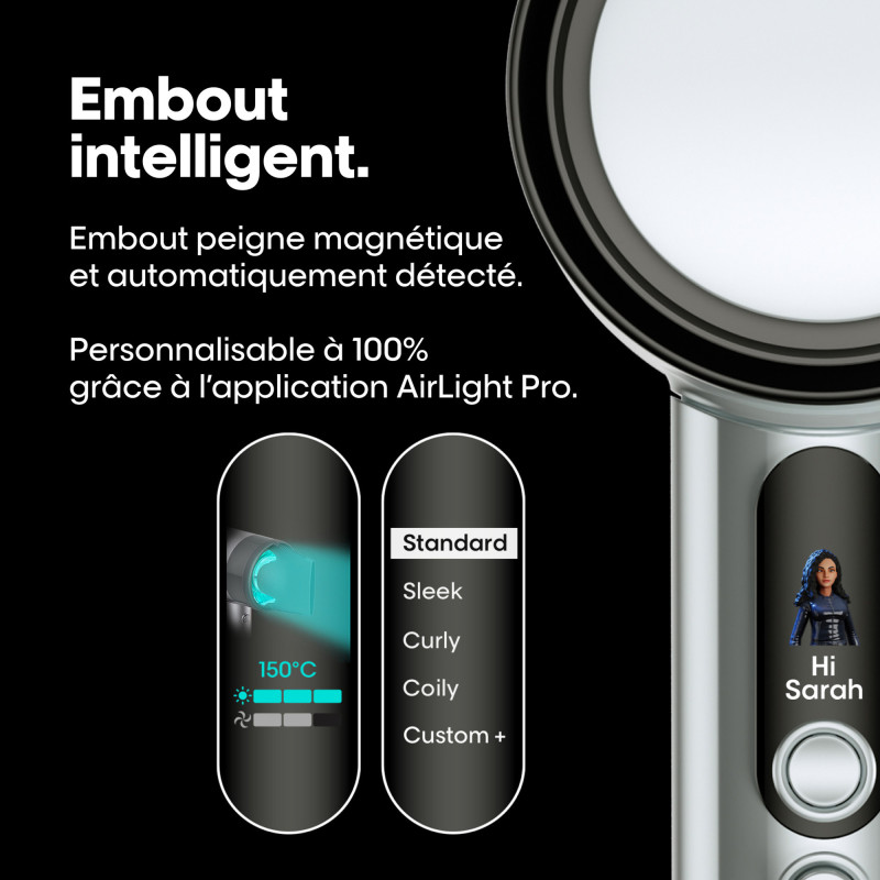 Embout peigne professionnel AirLight Pro – démêlage, lissage, personnalisation