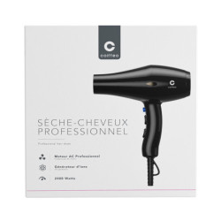 Sèche-cheveux professionnel ionique 2400W Noir