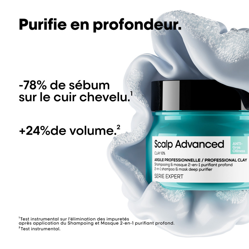 Argile professionnelle shampoing et masque 2-en-1 Scalp