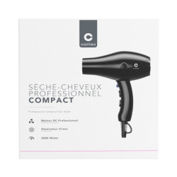 Sèche-cheveux professionnel compact 2000W Noir - Léger et silencieux