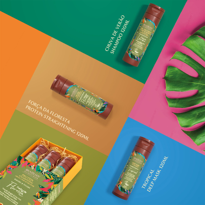 Kit de lissage à base de Protéines Força Da Floresta (3x120ml)