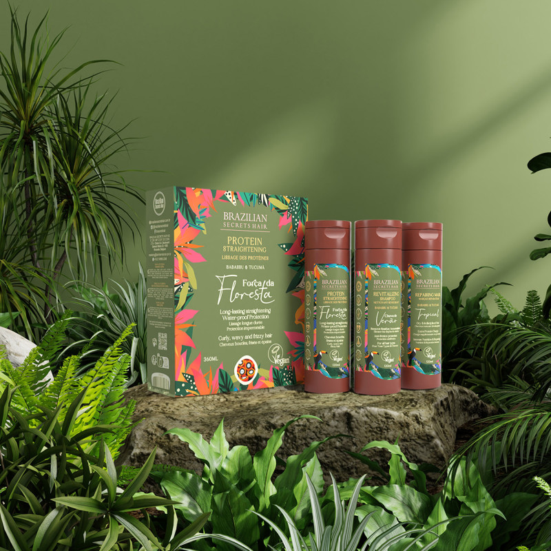 Kit de lissage à base de Protéines Força Da Floresta (3x120ml)