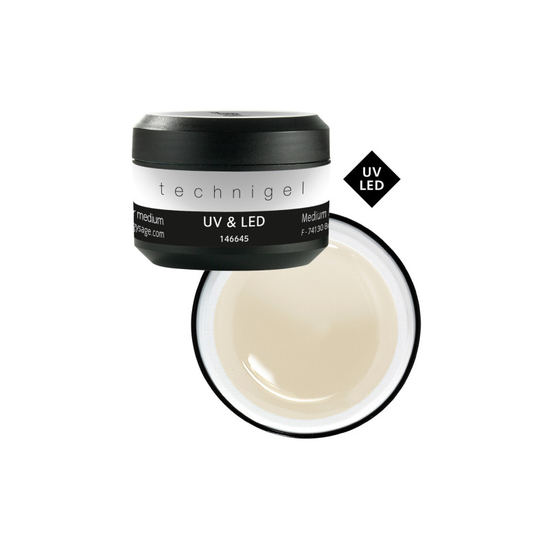 Gel UV de construction medium pour ongles Transparent 50g