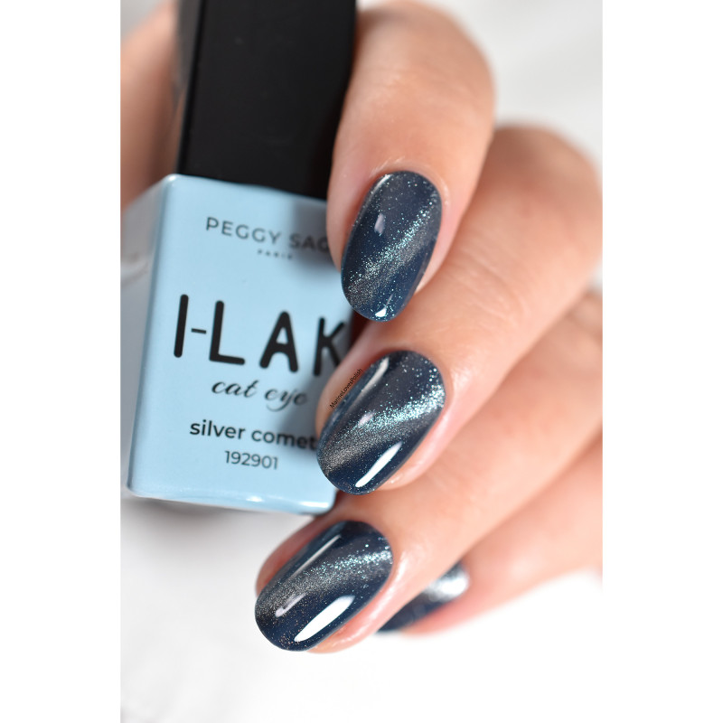 Vernis semi-permanent I-LAK Cat Eye - Silver Comet