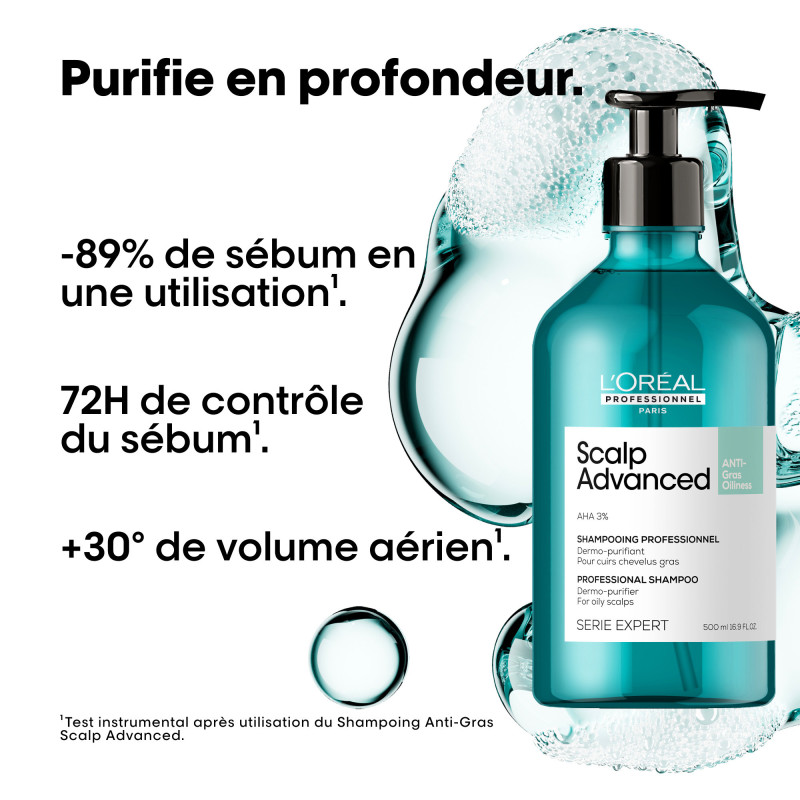 Shampoing dermo-purifiant pour cuirs chevelus gras Scalp