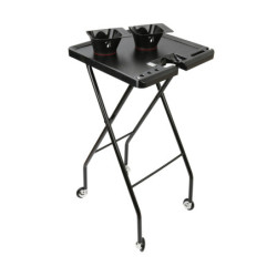 Table de service aimantée avec 2 bols magnétiques Noir