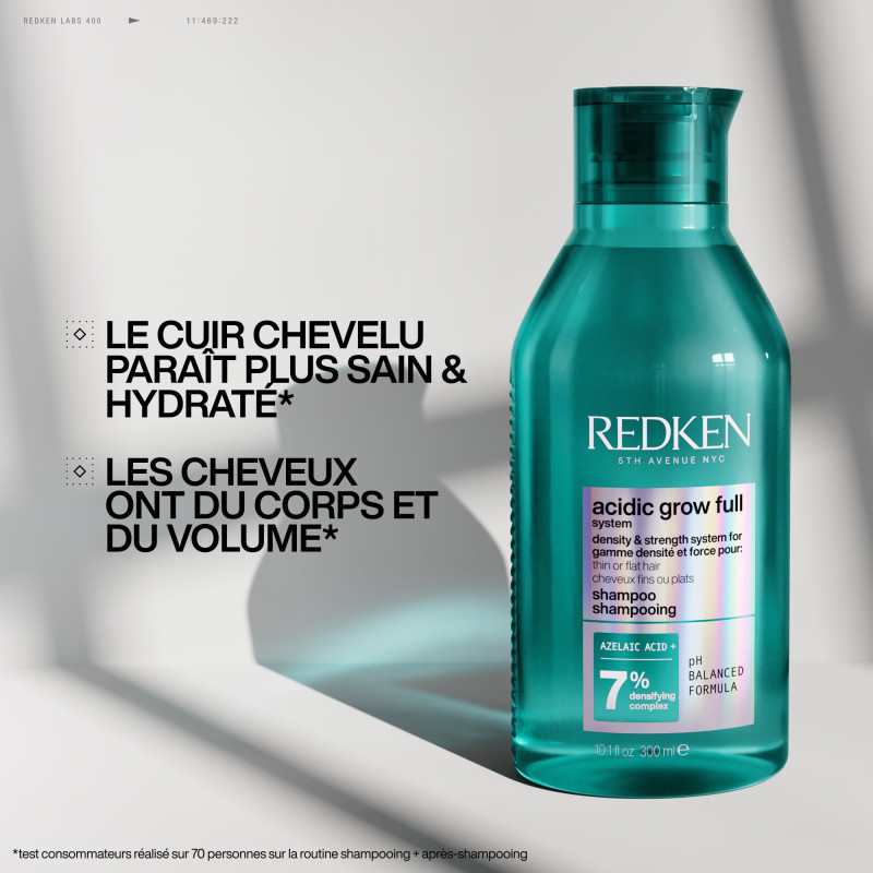 Shampoing densité Acidic Grow Full System – volume, cuir chevelu sain