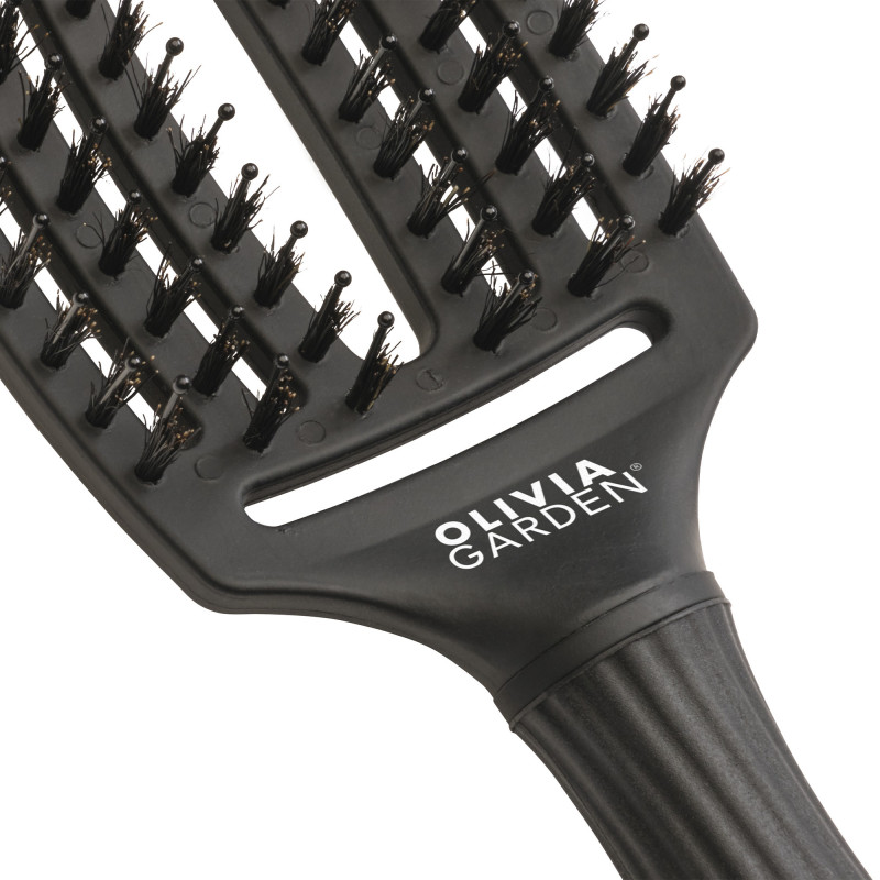 Fingerbrush brosse démêlante Iconic Boar & Nylon Full Black