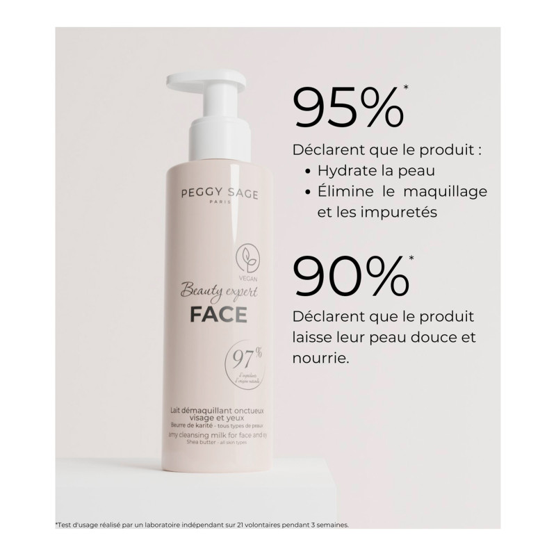 Lait démaquillant onctueux visage et yeux Beauty Expert Face