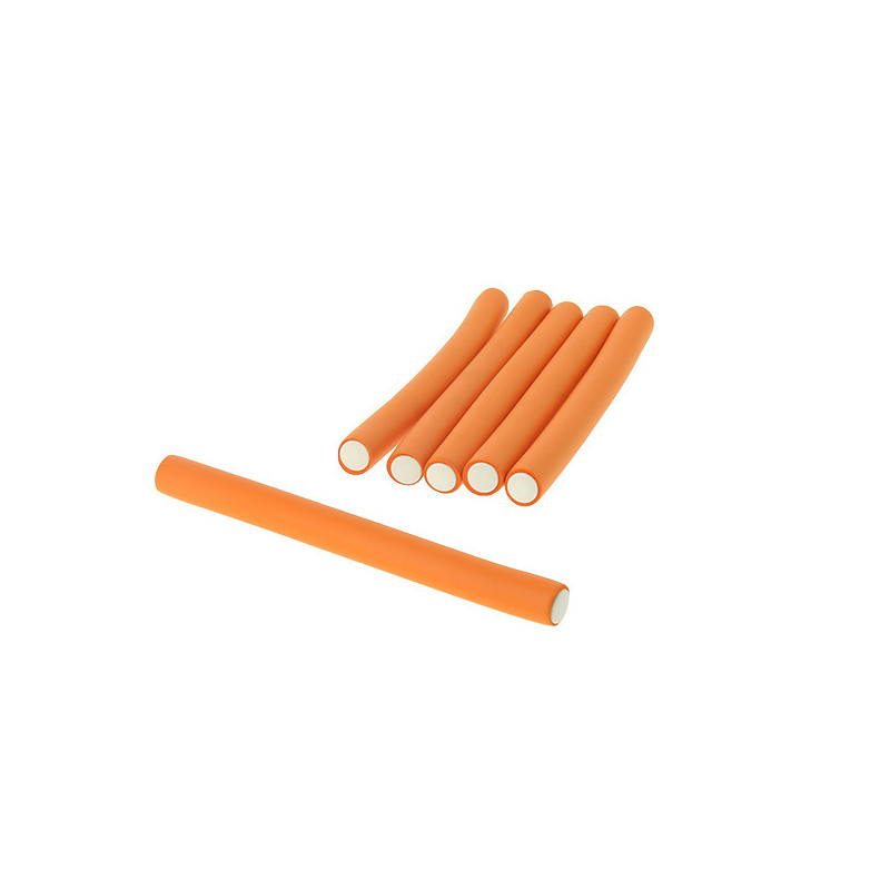 Flexi rollers 16mmx18cm x6 Orange