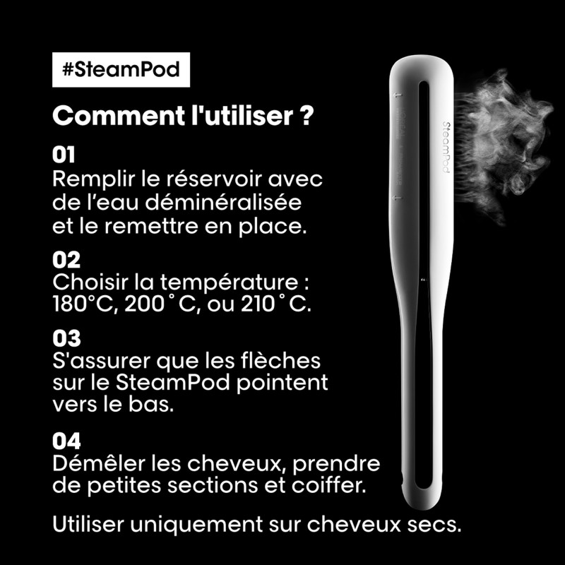 Steampod 3.0 lisseur vapeur professionnel Blanc