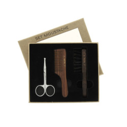 Set moustache - ciseaux - peigne - brosse