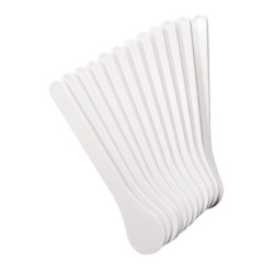 Lot de 12 spatules hygièniques en plastique Blanche 15.5cm