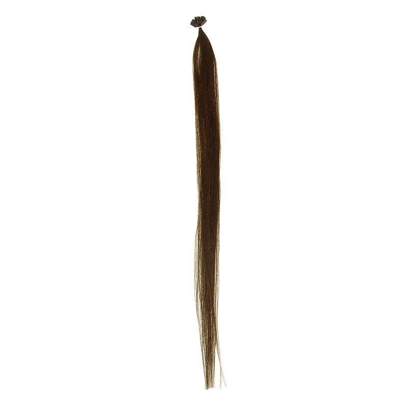 Mèches extensions naturelles Chatain marron x10