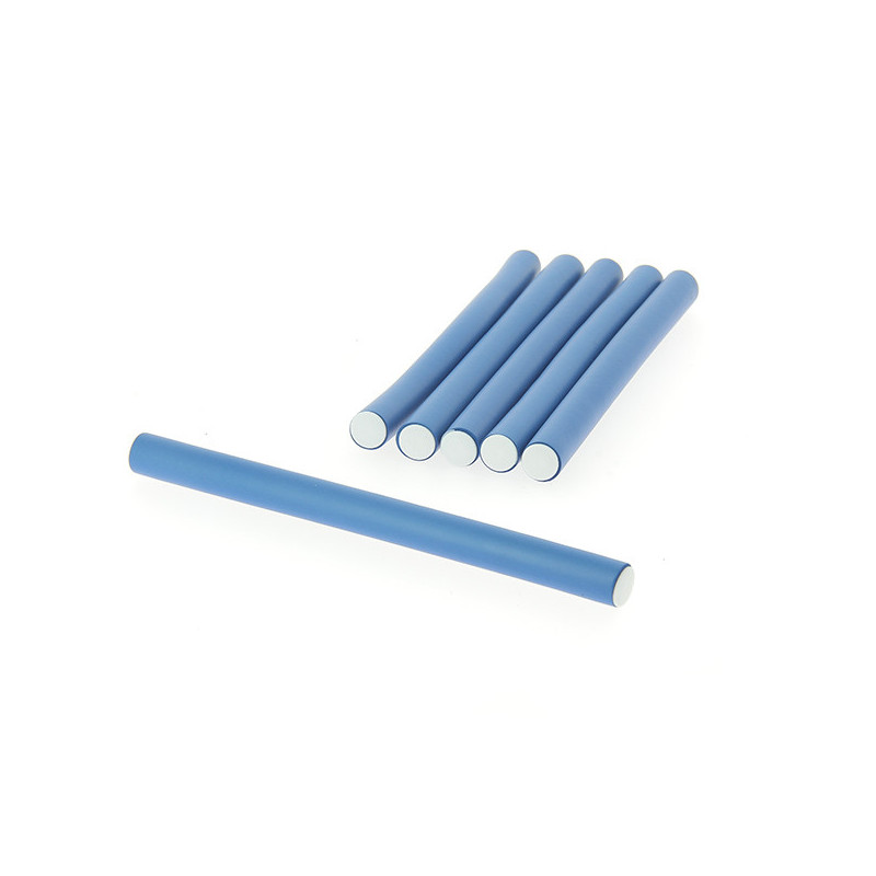 Flexi rollers 14mmx18cm x6 Bleu