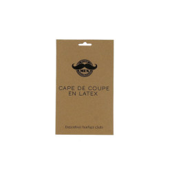 Cape de coupe en latex Noir