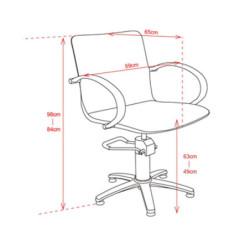 Fauteuil Dona Noir 84x59cm