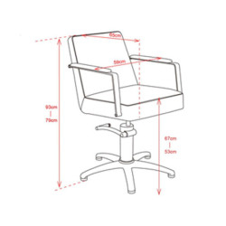 Fauteuil London Noir 79x59cm