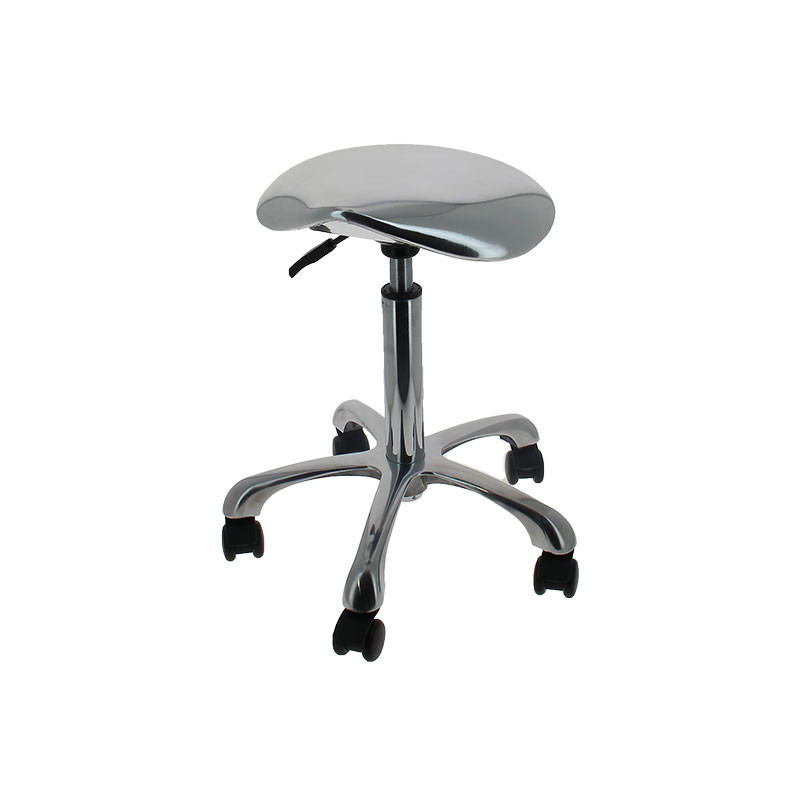 Tabouret de coiffure ergonomique Ergo Stool - Silver chrome