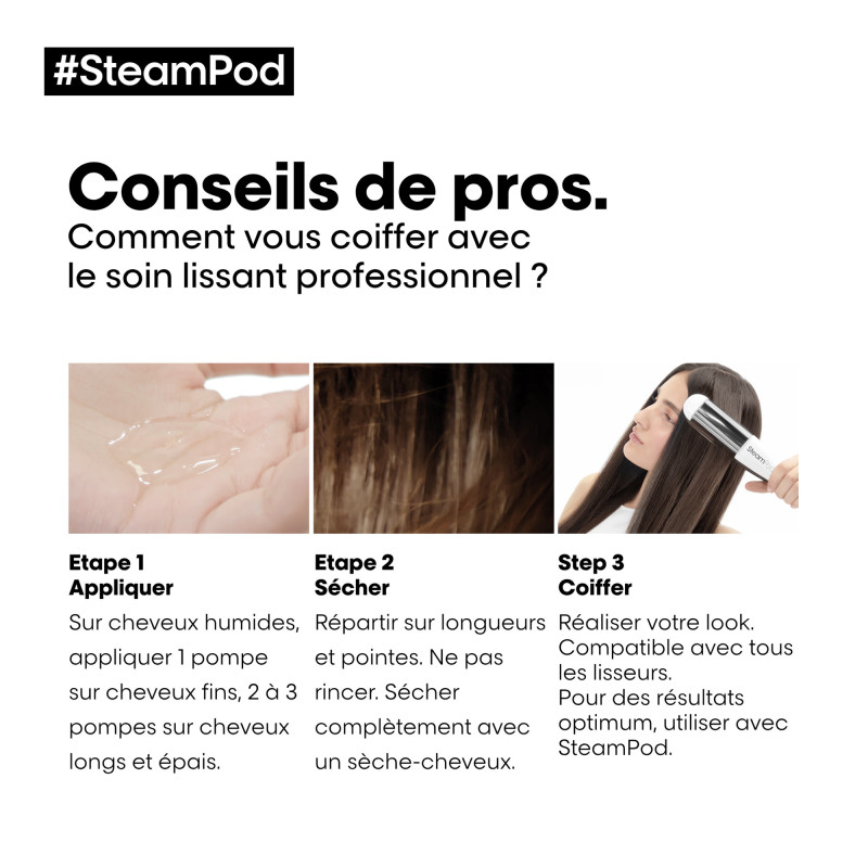 Soin lissant professionnel SteamPod