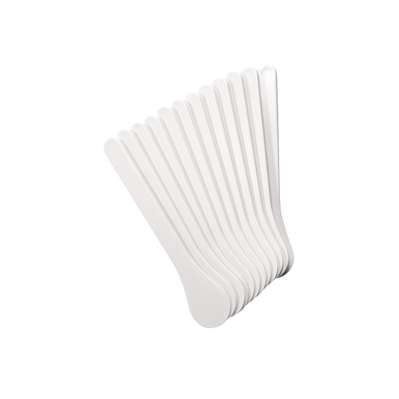 Lot de 12 spatules hygièniques en plastique Blanche 15.5cm