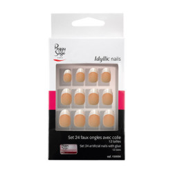 Faux ongles Idyllic nails Set x24 French stiletto