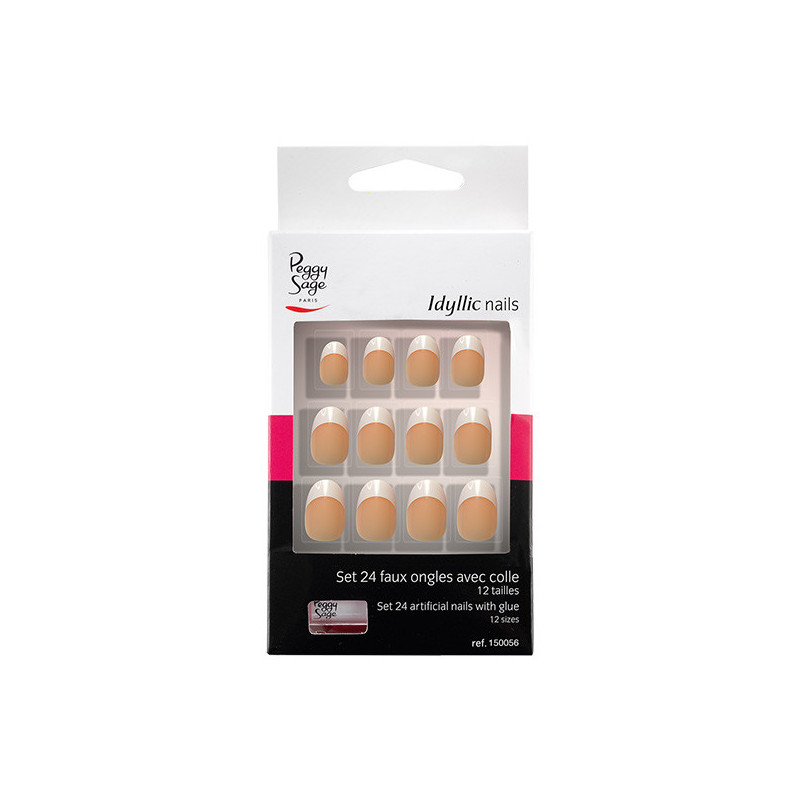 Faux ongles Idyllic nails Set x24 French stiletto