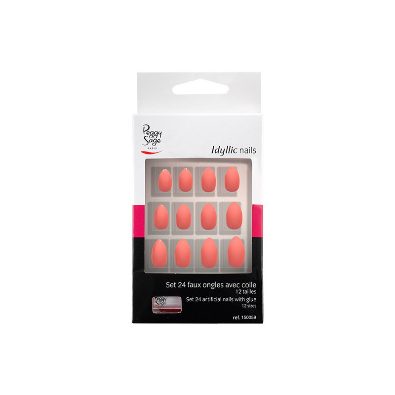 Faux ongles Idyllic nails Set x24 Pink stiletto