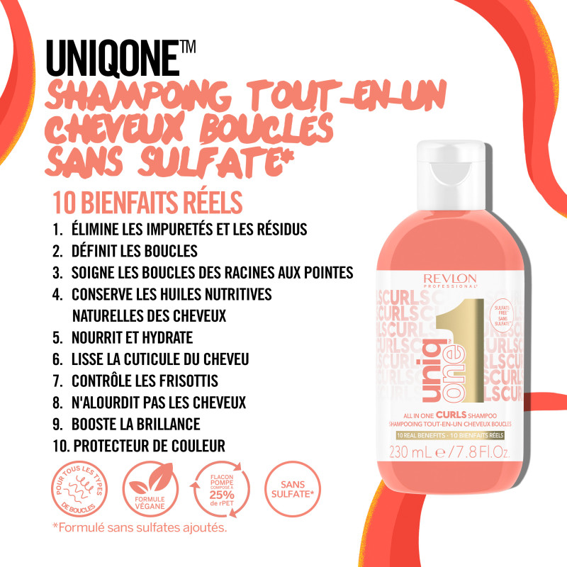 Shampooing Tout-en-Un UniqOne™ Cheveux Bouclés