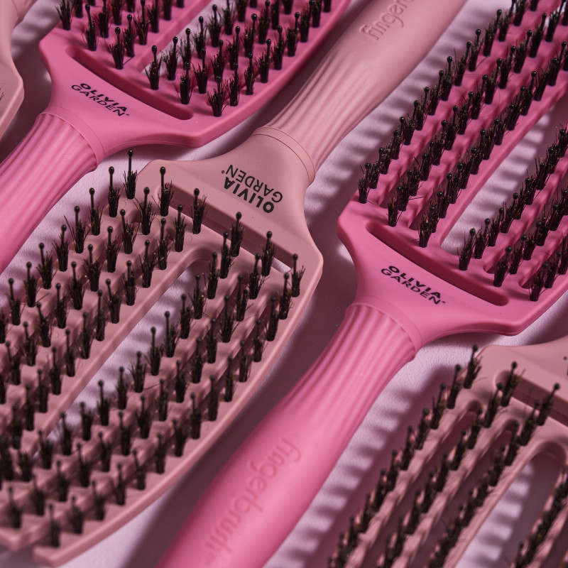 Brosse démêlante FingerBrush Boar & Nylon ThinkPink - Bubble Pink