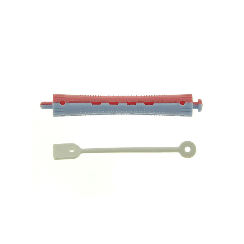 Bigoudis permanente longs 91x11mm x12 Bleu & Rouge