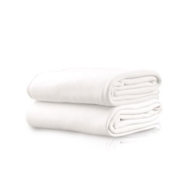 Couverture polaire en Polyester 240g m² Blanche 180x120cm