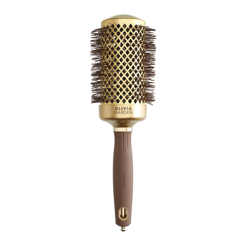 Brosse brushing ronde Expert Blowout Shine Wavy Bristles Gold&Brown 55mm