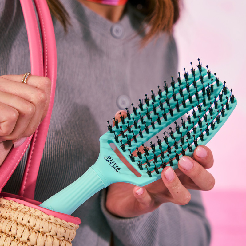 Brosse démêlante Fingerbrush Blue Sky - Care Iconic Boar&Nylon