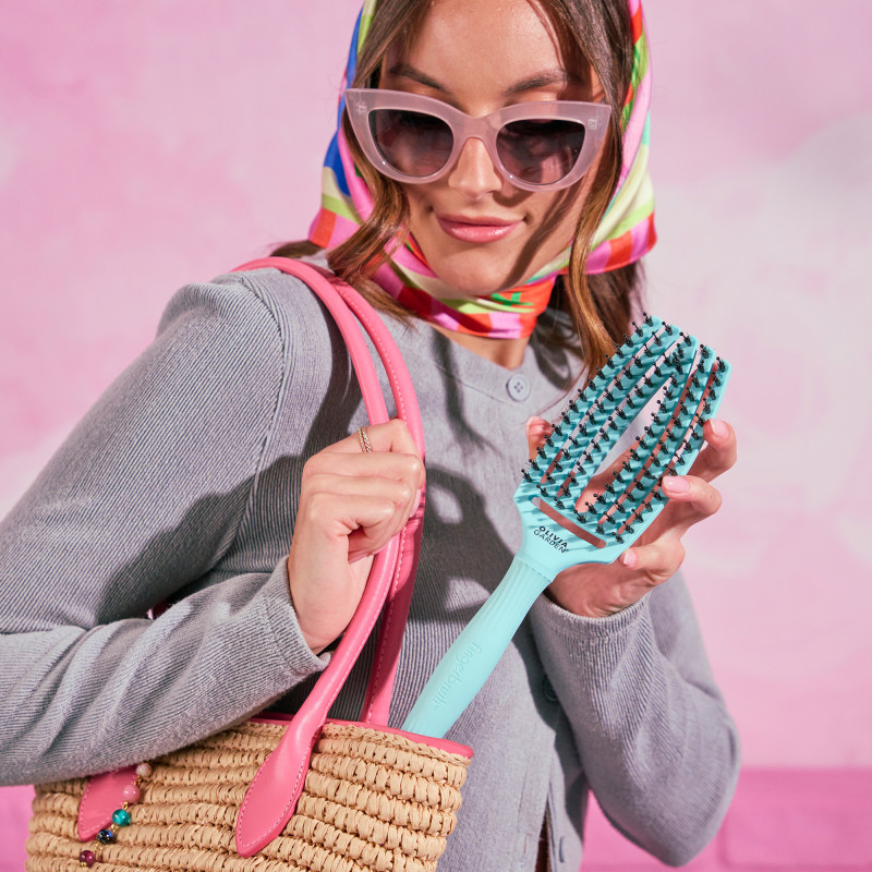 Brosse démêlante Fingerbrush Blue Sky - Care Iconic Boar&Nylon