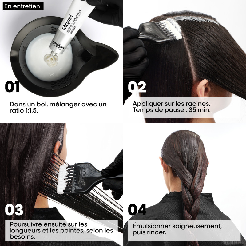 Coloration crème de beauté Majirouge 4.62 Châtain Rouge Irisé